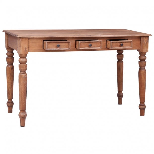 Desk With Drawers 117x57x75 Cm Solid Reclaimed Wood Image 2