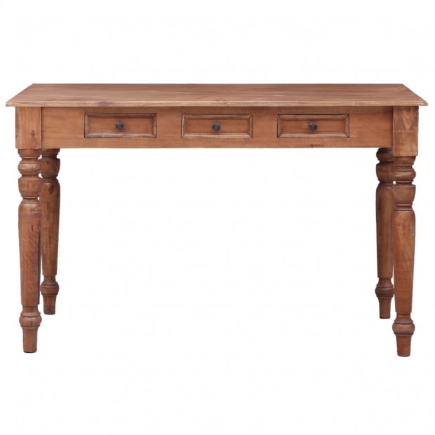 Desk With Drawers 117x57x75 Cm Solid Reclaimed Wood Image 3