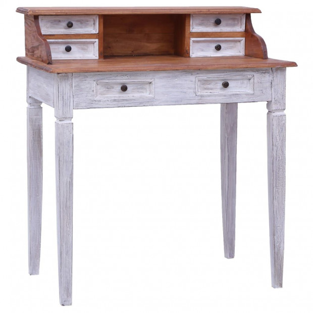 Writing Desk With Drawers 90x50x101 Cm Solid Reclaimed Wood