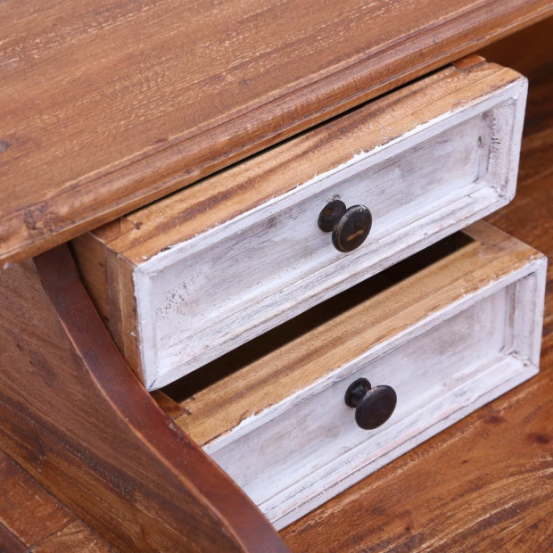 Writing Desk With Drawers 90x50x101 Cm Solid Reclaimed Wood Image 2