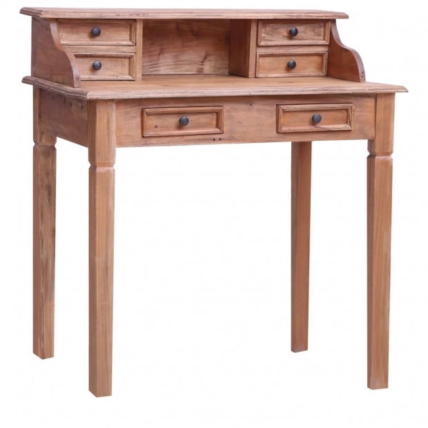 Writing Desk With Drawers 90x50x101 Cm Solid Reclaimed Wood