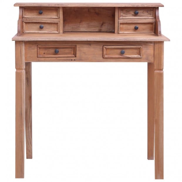 Writing Desk With Drawers 90x50x101 Cm Solid Reclaimed Wood Image 2