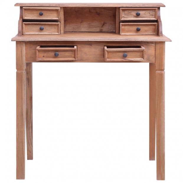 Writing Desk With Drawers 90x50x101 Cm Solid Reclaimed Wood Image 3