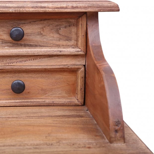 Writing Desk With Drawers 90x50x101 Cm Solid Reclaimed Wood Image 6