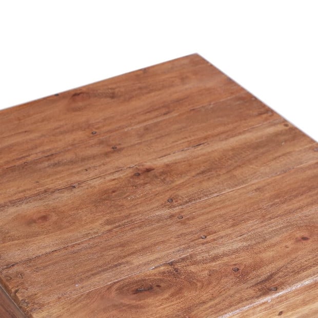 Coffee Table 53x50x50 Cm Solid Reclaimed Wood Image 4