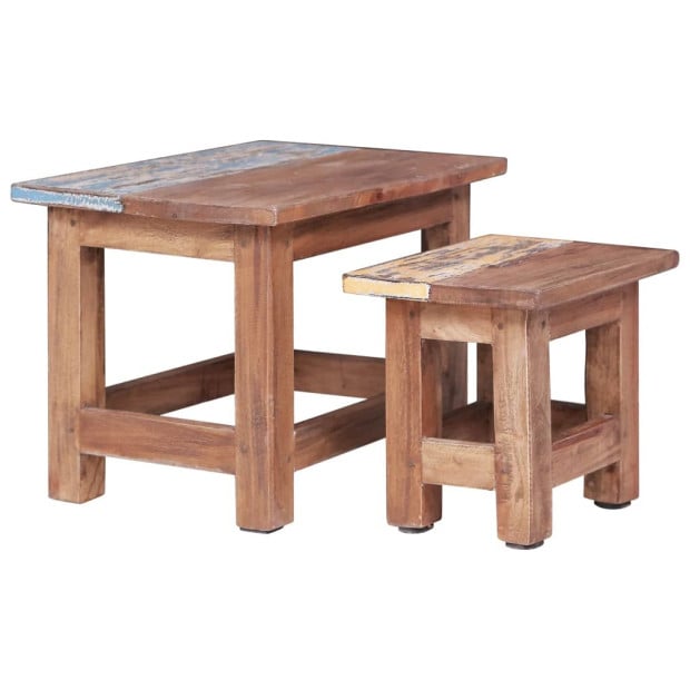 Nesting Tables 2 Pcs Solid Reclaimed Wood