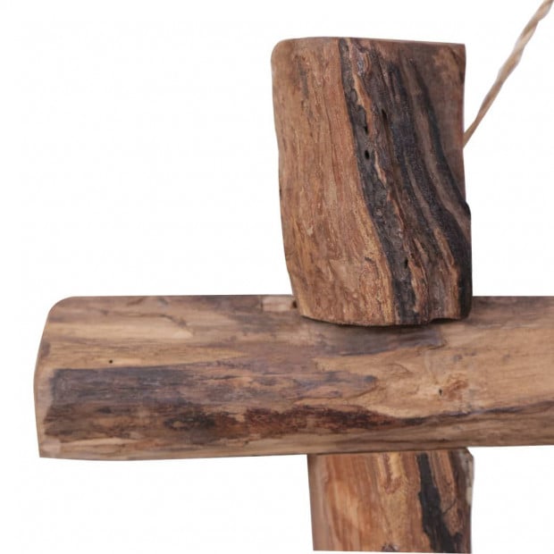 Log Mirror Natural 50x50 Cm Solid Reclaimed Wood Image 4