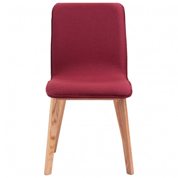 Dining Chairs 6 Pcs Red Fabric Image 5