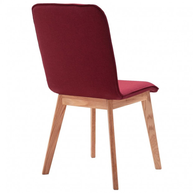 Dining Chairs 6 Pcs Red Fabric Image 7