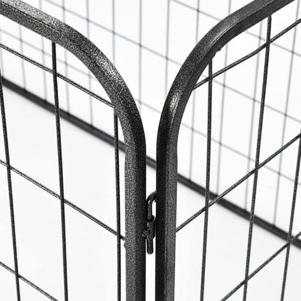 Heavy Duty Dog Playpen Black 120x80x70 Cm Steel Image 4