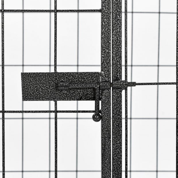 Heavy Duty Dog Playpen Black 120x80x70 Cm Steel Image 5