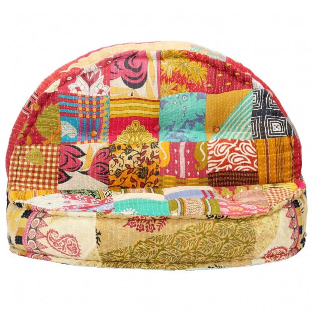Pouffe 100x20 Cm Patchwork Fabric Image 2