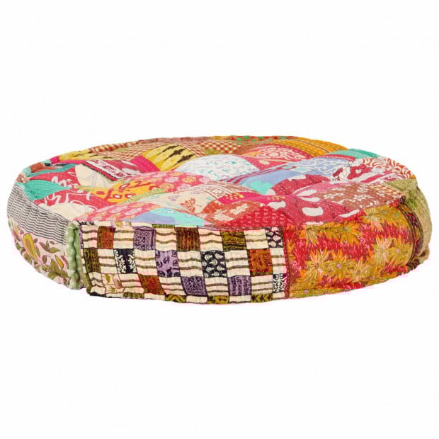 Pouffe 100x20 Cm Patchwork Fabric Image 4