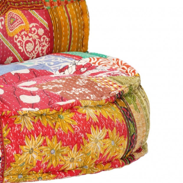 Pouffe 100x20 Cm Patchwork Fabric Image 6