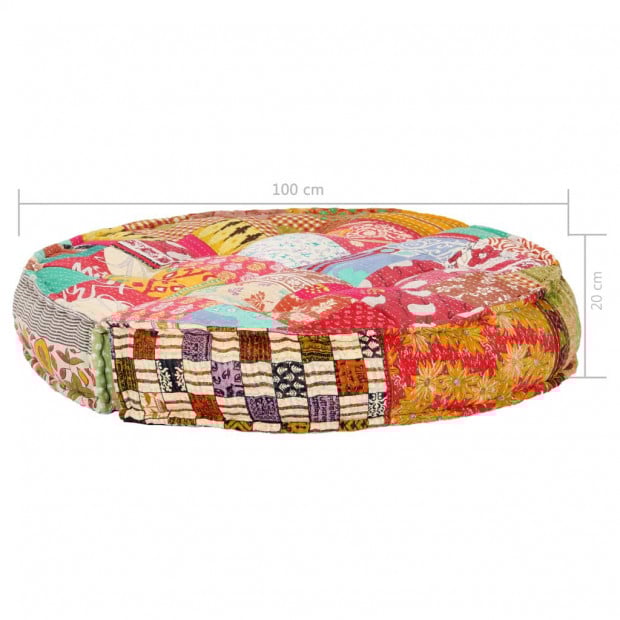 Pouffe 100x20 Cm Patchwork Fabric Image 8