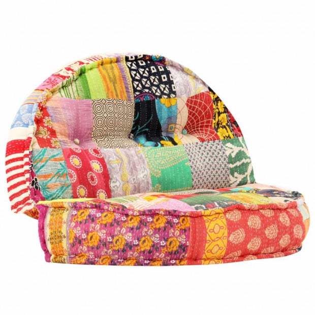 Pouffe 100x20 Cm Patchwork Fabric Image 9