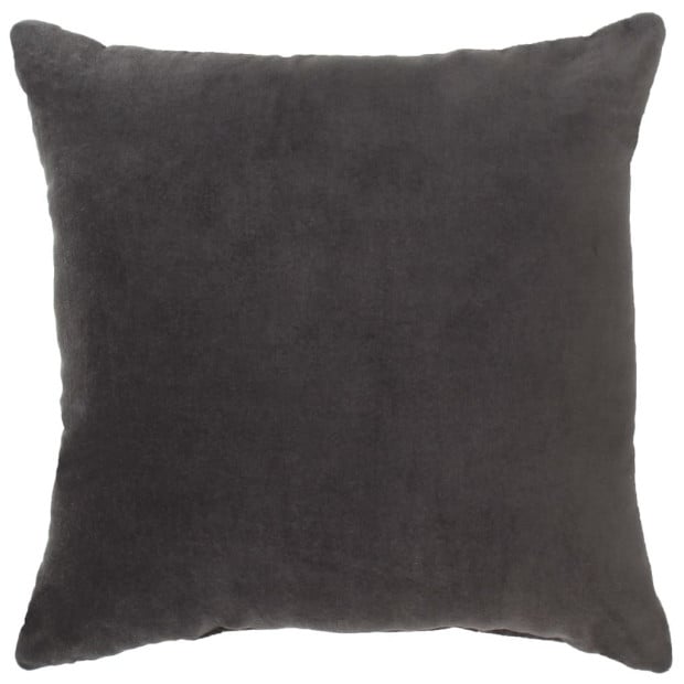 Cushions Cotton Velvet 2 Pcs 45x45 Cm Anthracite Image 3