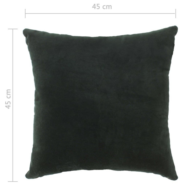 Cushions Cotton Velvet 2 Pcs 45x45 Cm Green Image 5