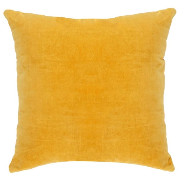 Cushions Cotton Velvet 2 Pcs 45x45 Cm Yellow Image 3