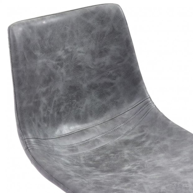 Dining Chairs 4 Pcs Faux Leather Grey Image 7