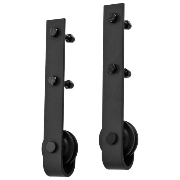 Sliding Door Hardware Kit 200 Cm Steel Black 80 Kg Capacity Image 4