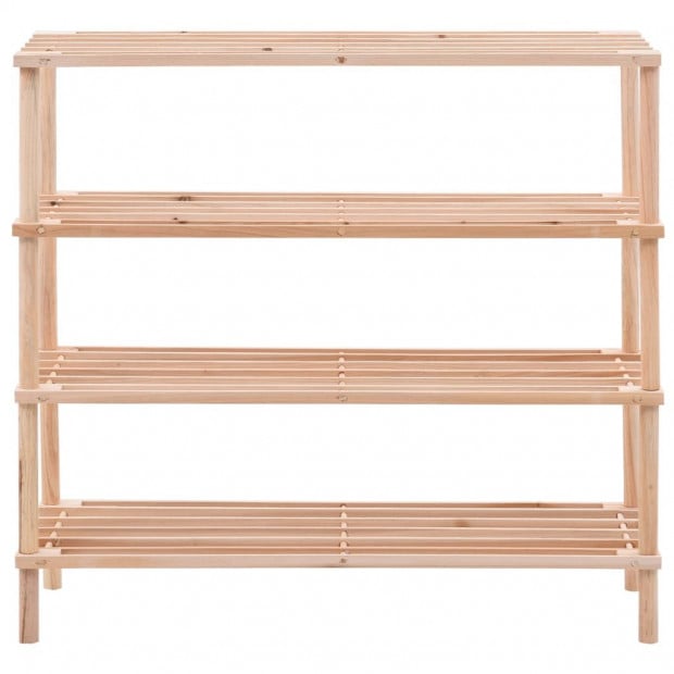 4-tier Shoe Rack Solid Fir Wood Image 2