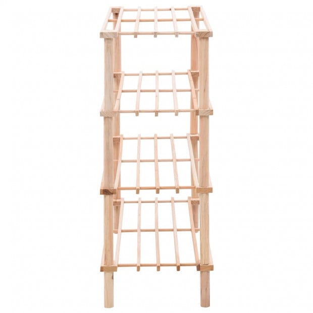 4-tier Shoe Rack Solid Fir Wood Image 3