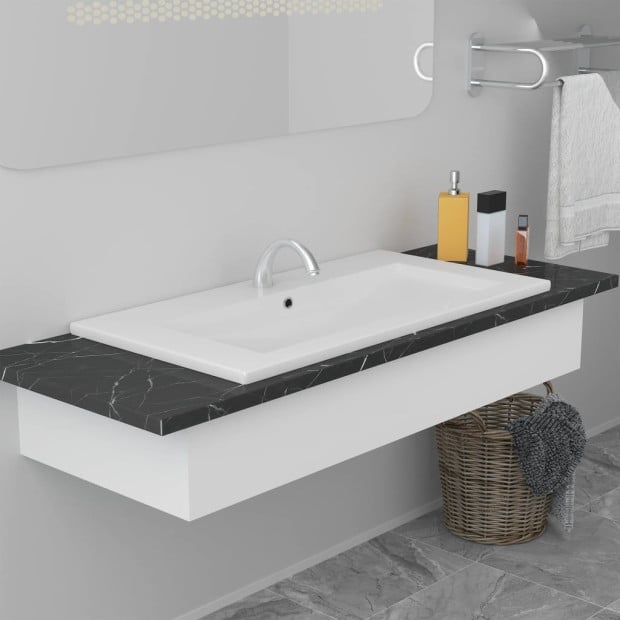 Built-in Basin 91x39.5x18.5 Cm Ceramic White