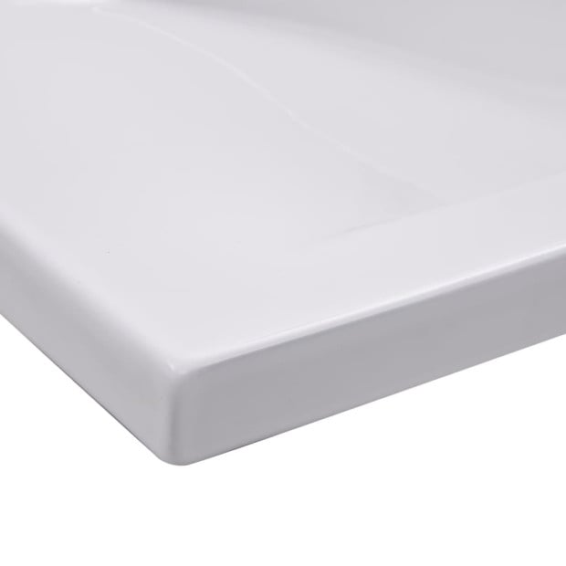 Built-in Basin 101x39.5x18.5 Cm Ceramic White Image 6
