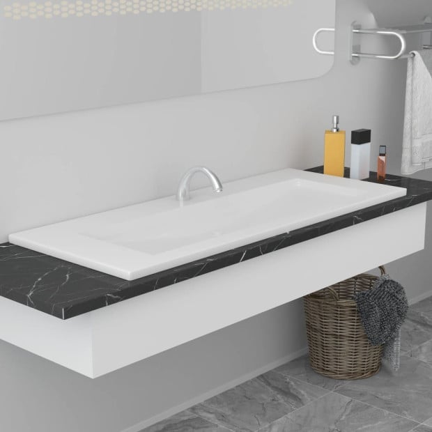 Built-in Basin 101x39.5x18.5 Cm Ceramic White