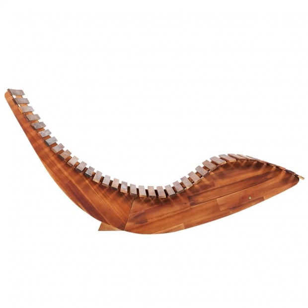 Rocking Sun Loungers 2 Pcs Acacia Wood Image 3