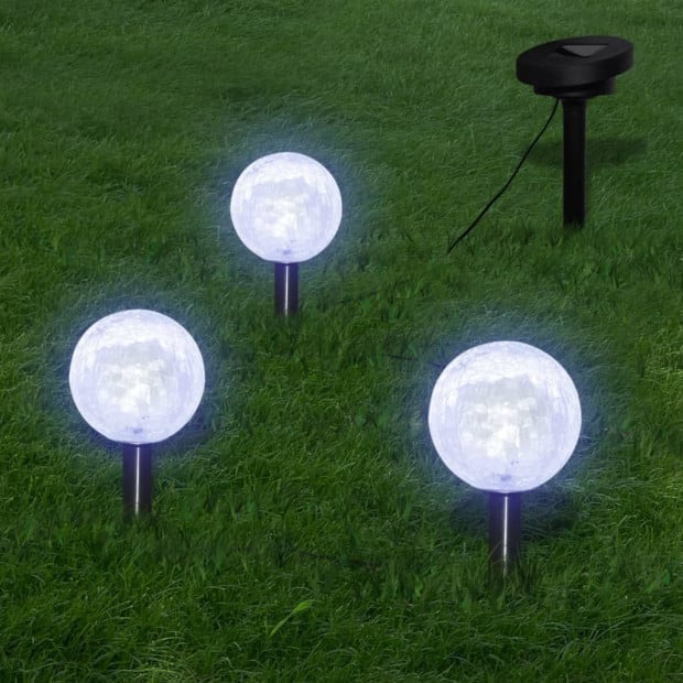 Garden Lights 6 Pcs Led With Spike Anchors & Solar Panels Image 2