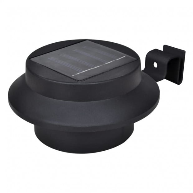 Outdoor Solar Fence Lamps 12 Pcs Led Black Image 3