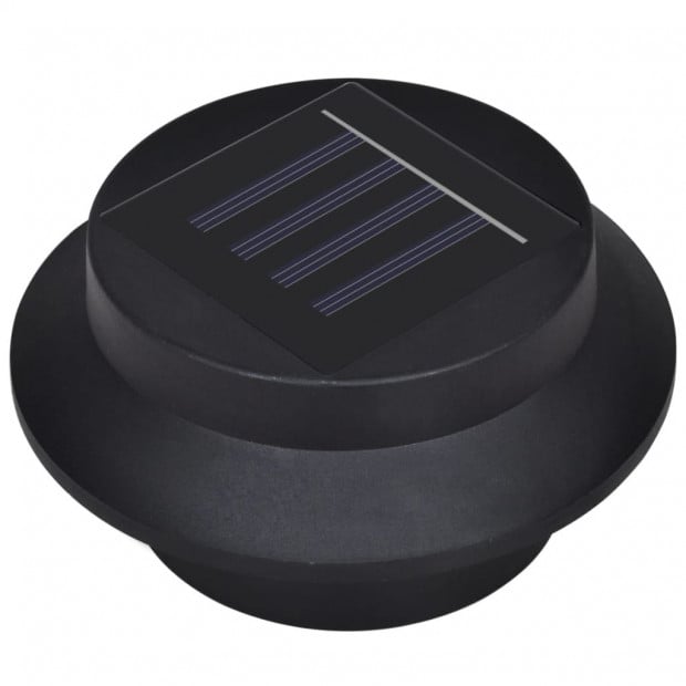 Outdoor Solar Fence Lamps 12 Pcs Led Black Image 4