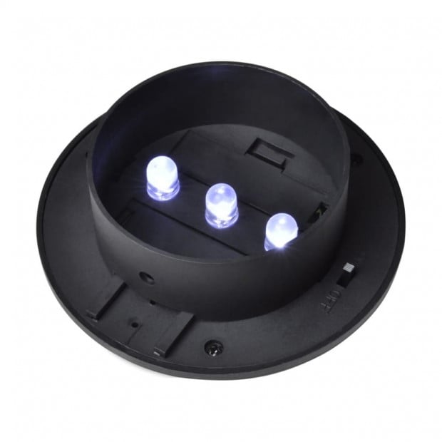 Outdoor Solar Fence Lamps 12 Pcs Led Black Image 6