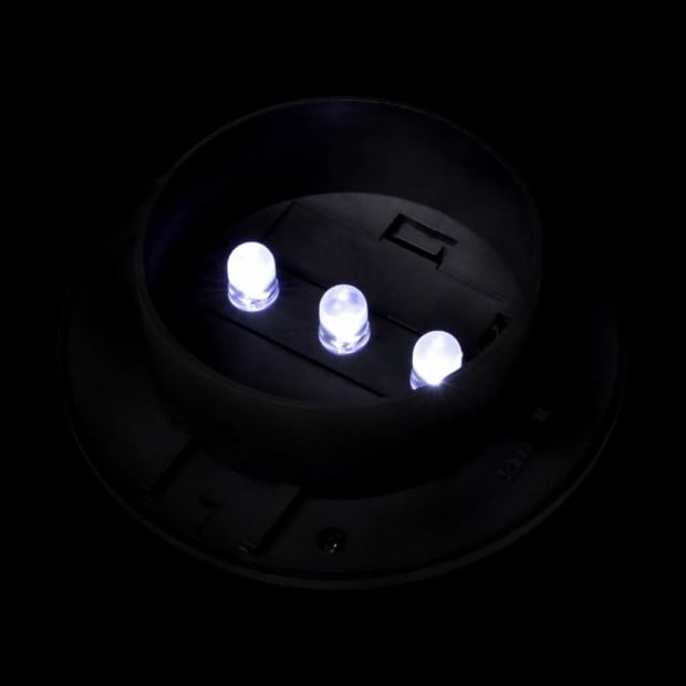 Outdoor Solar Fence Lamps 12 Pcs Led Black Image 7