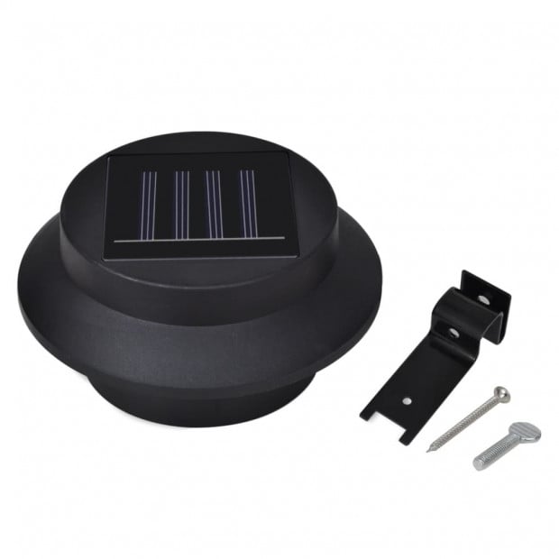 Outdoor Solar Fence Lamps 12 Pcs Led Black Image 8