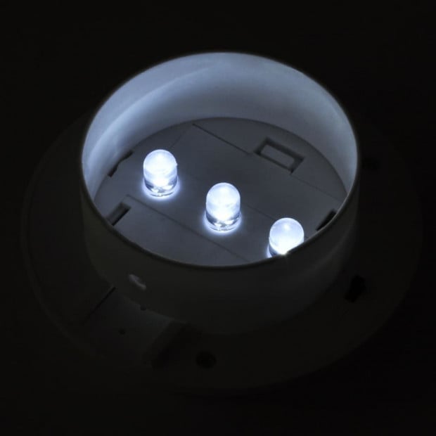 Outdoor Solar Fence Lamps 12 Pcs Led White Image 3