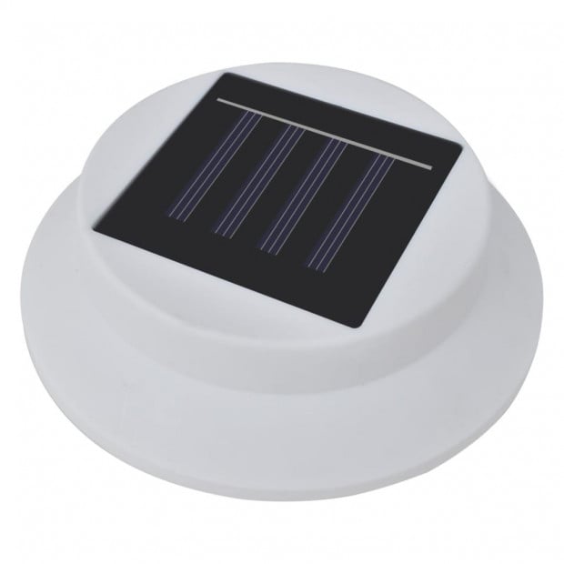 Outdoor Solar Fence Lamps 12 Pcs Led White Image 5