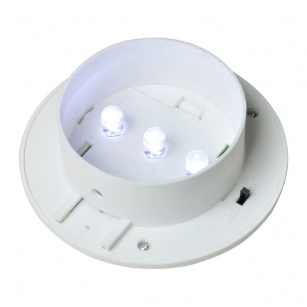 Outdoor Solar Fence Lamps 12 Pcs Led White Image 6