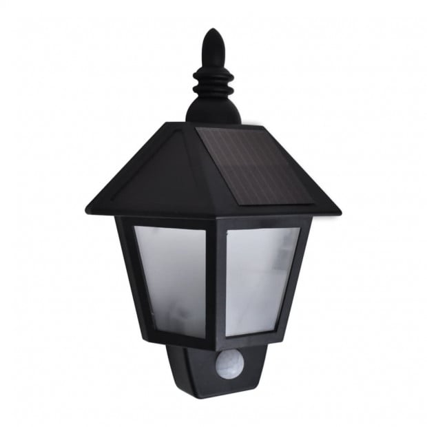 Solar Wall Lamps 2 Pcs With Motion Sensor Black Image 3