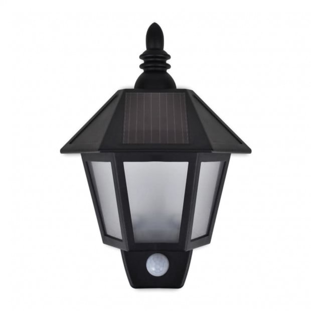 Solar Wall Lamps 2 Pcs With Motion Sensor Black Image 4