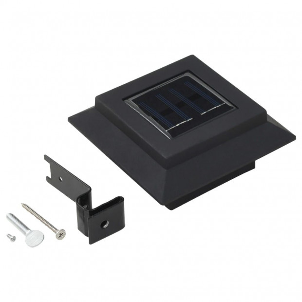 Outdoor Solar Lamps 12 Pcs Led Square 12 Cm Black Image 6