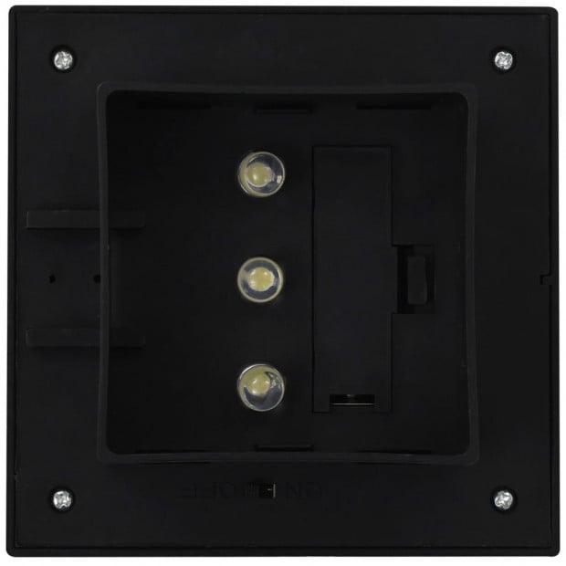 Outdoor Solar Lamps 12 Pcs Led Square 12 Cm Black Image 8