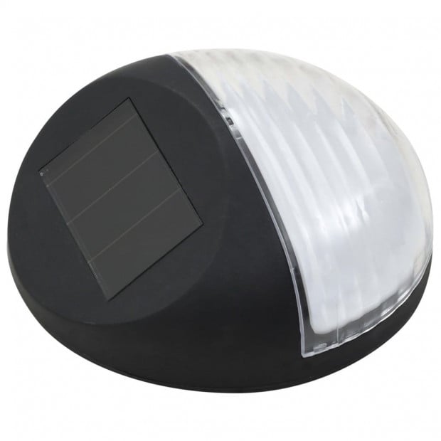 Outdoor Solar Wall Lamps Led 24 Pcs Round Black Image 3