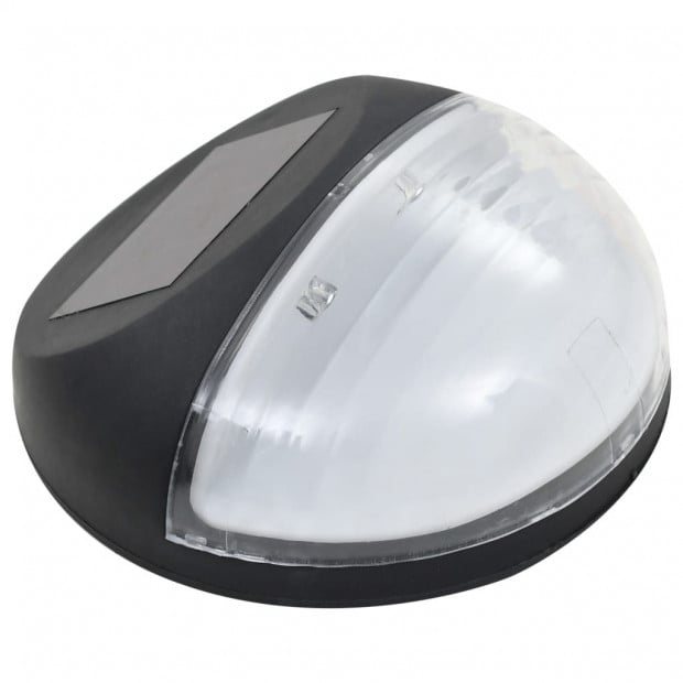 Outdoor Solar Wall Lamps Led 24 Pcs Round Black Image 4