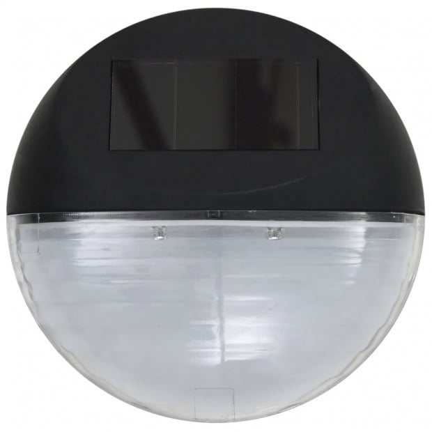 Outdoor Solar Wall Lamps Led 24 Pcs Round Black Image 5
