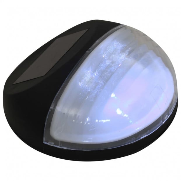Outdoor Solar Wall Lamps Led 24 Pcs Round Black Image 6