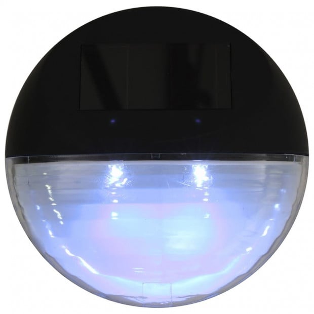 Outdoor Solar Wall Lamps Led 24 Pcs Round Black Image 7