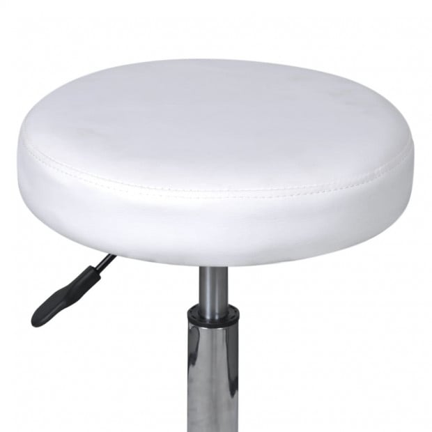 Bar Office Stools 2 Pcs White 35.5x98 Cm Faux Leather Image 3
